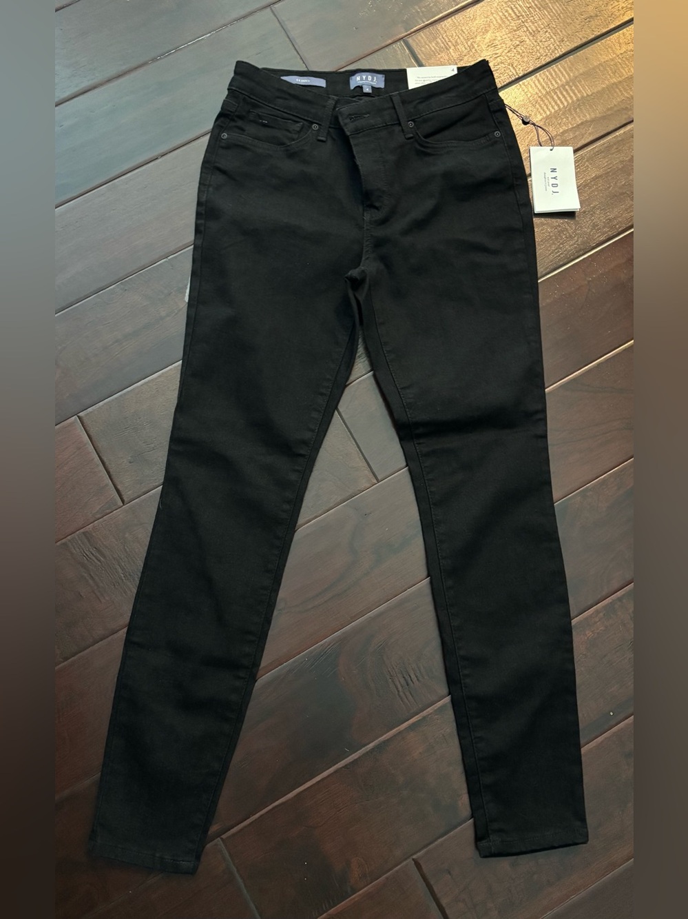 NYDJ Alina Black Skinny Ankle High-Rise Jeans Lift Tuck Technology - Size 4
